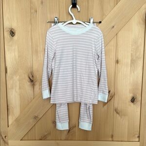 KISSY KISSY Striped Girls Kids Pajamas - Pink and White